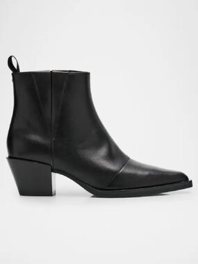 New Rag & Bone Dart Ankle Bootie Black Leather Sz 9.5